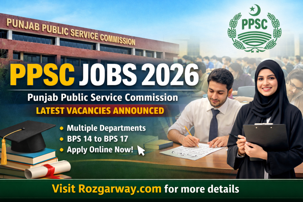 PPSC Jobs 2026 - Check advertisement details - apply online