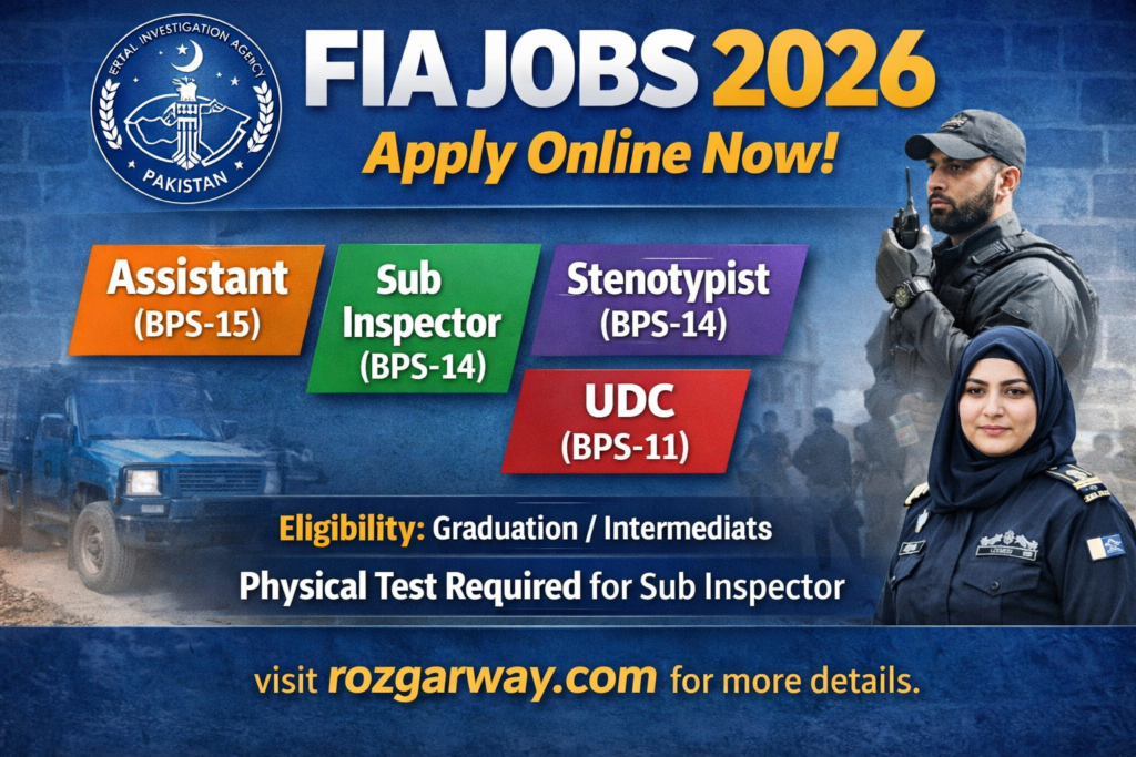 FIA Jobs 2026 - Check latest vacancies and Apply online