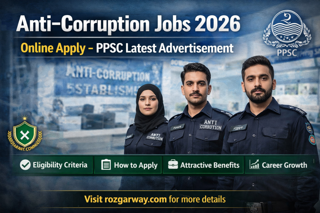 Anti-Corruption Jobs 2026 Online Apply – PPSC Advertisement