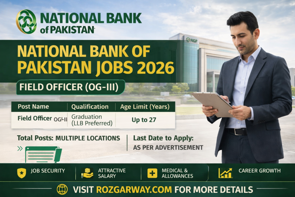 National Bank Of Pakistan Jobs 2026 – Online Apply | Latest NBP Field Officer Advertisement