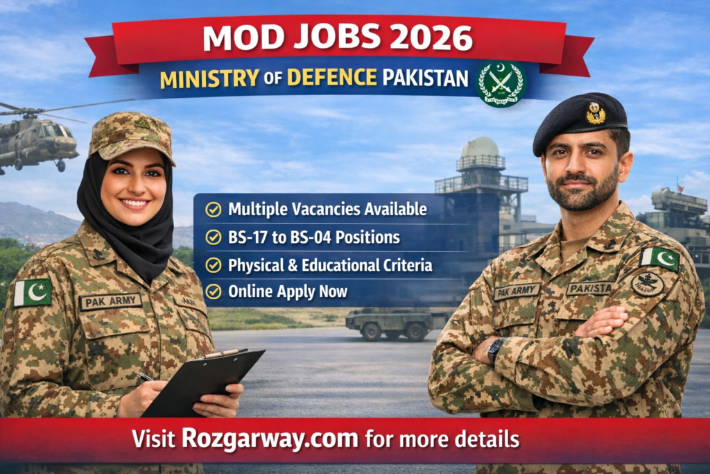 MOD Jobs 2026 – Ministry of Defense Pakistan jobs Latest Advertisement - Online Apply
