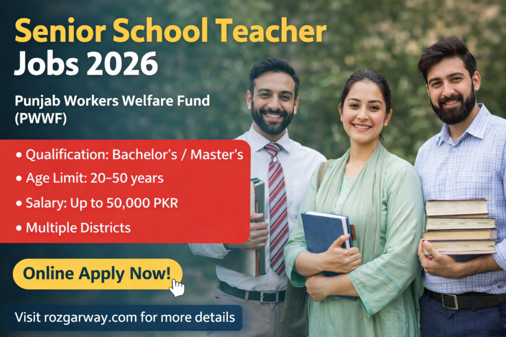 Senior School Teacher Jobs 2026 – Last Chance PWWF STIs recurutiment Online Apply